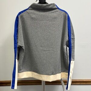 Gray and Blue Women's Sweatshirt